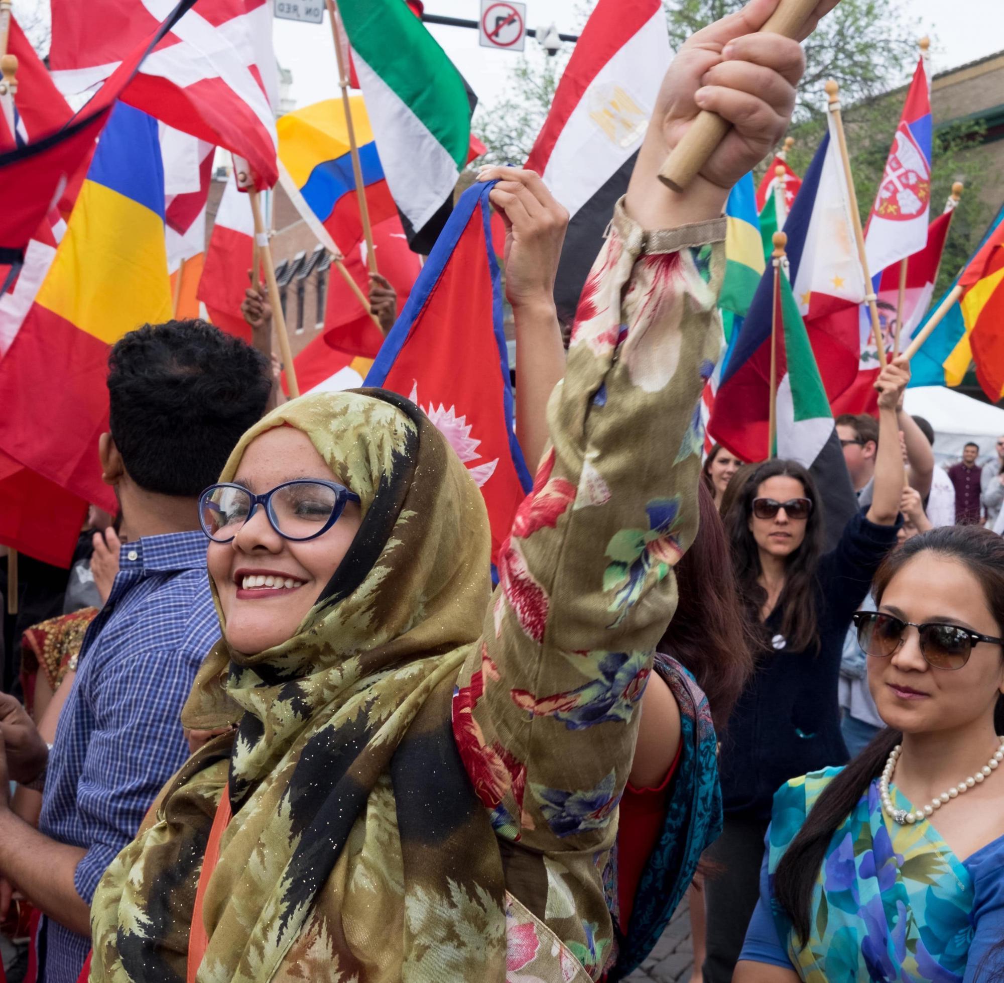 The parade at the International Street Fair